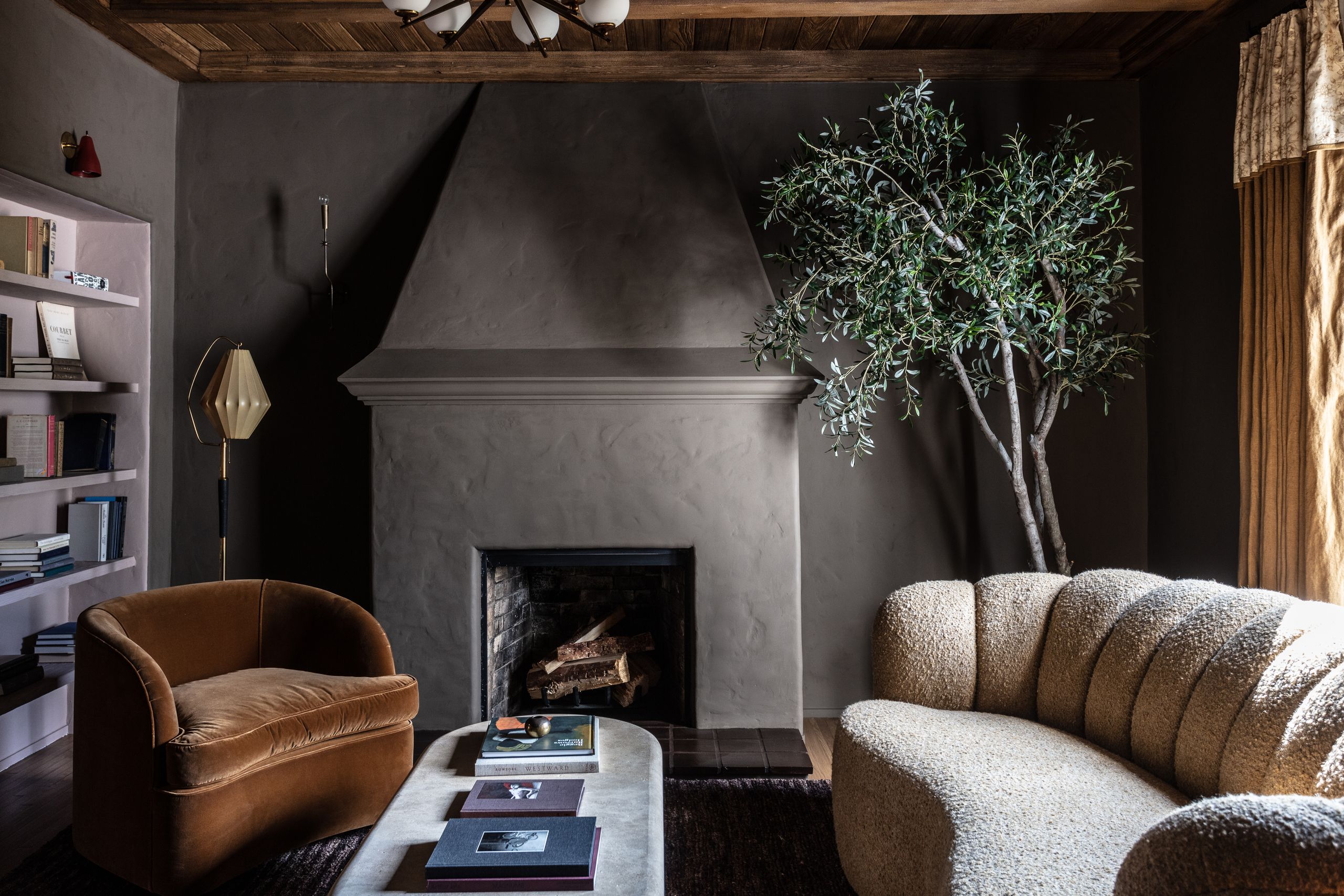 Warm textured interior in natural light